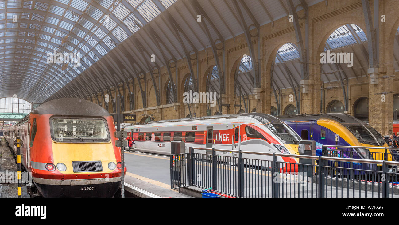 Klasse 800 Azuma Kings Cross Station Stockfoto