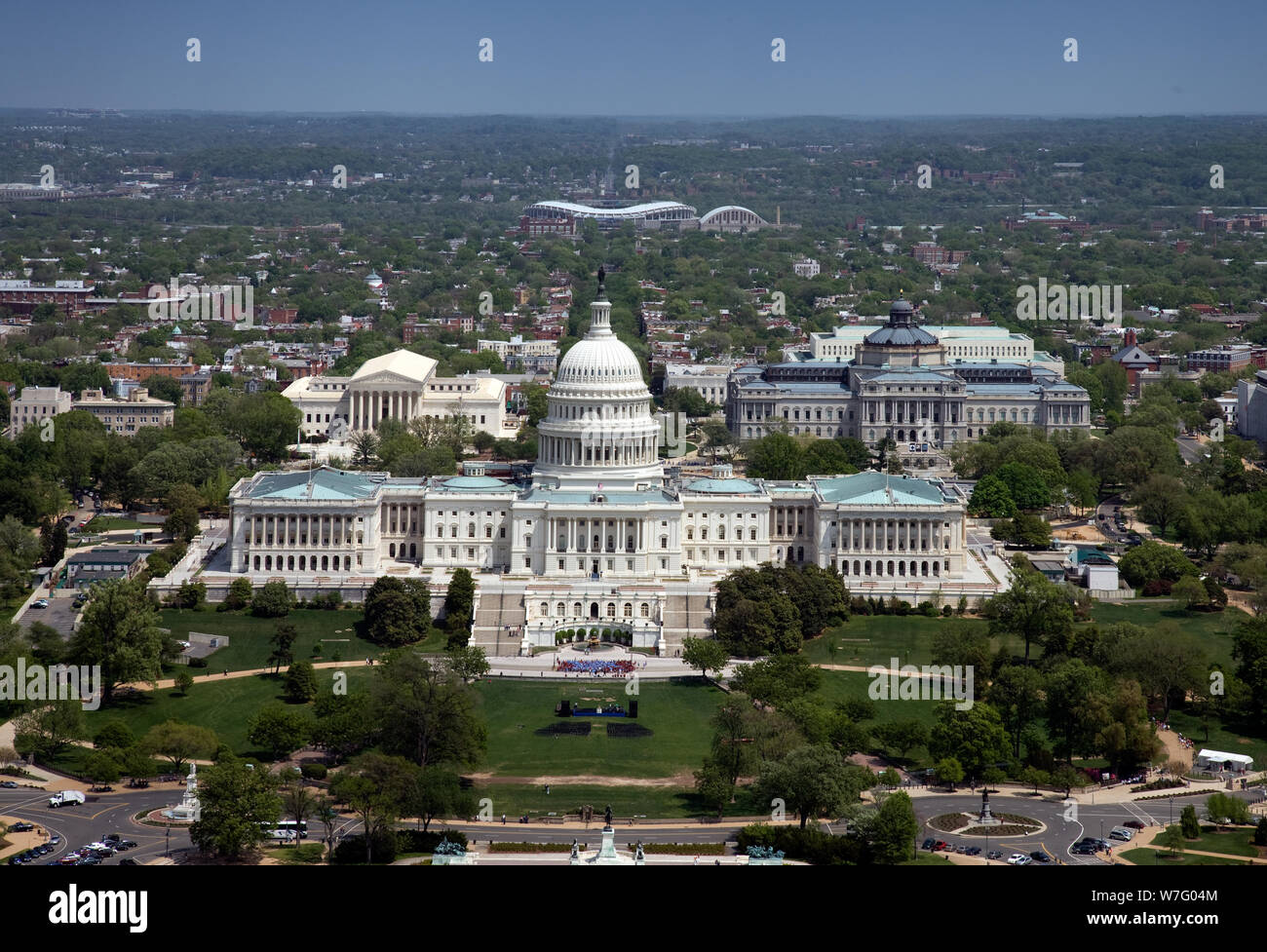 Luftaufnahme, United States Capitol Building, Washington, D.C Stockfoto