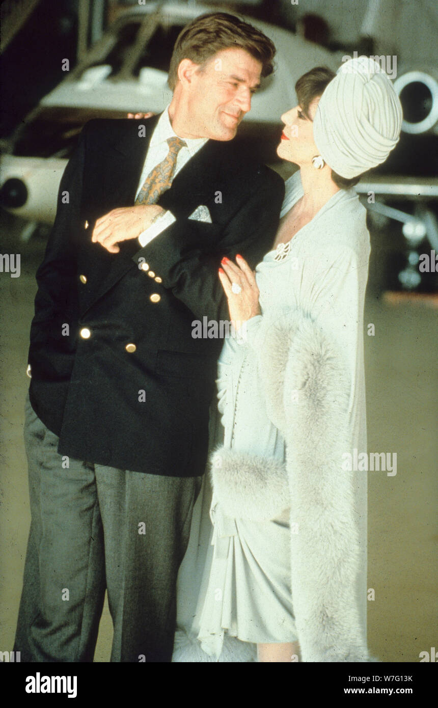 Joan Collins, Jeroen Krabbe, Dynastie, 80 s Stockfoto