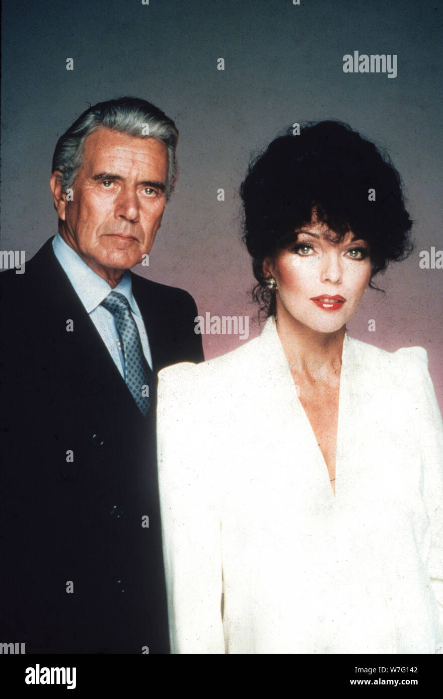 John forsythe, Joan Collins, Dynastie, 80 s Stockfoto
