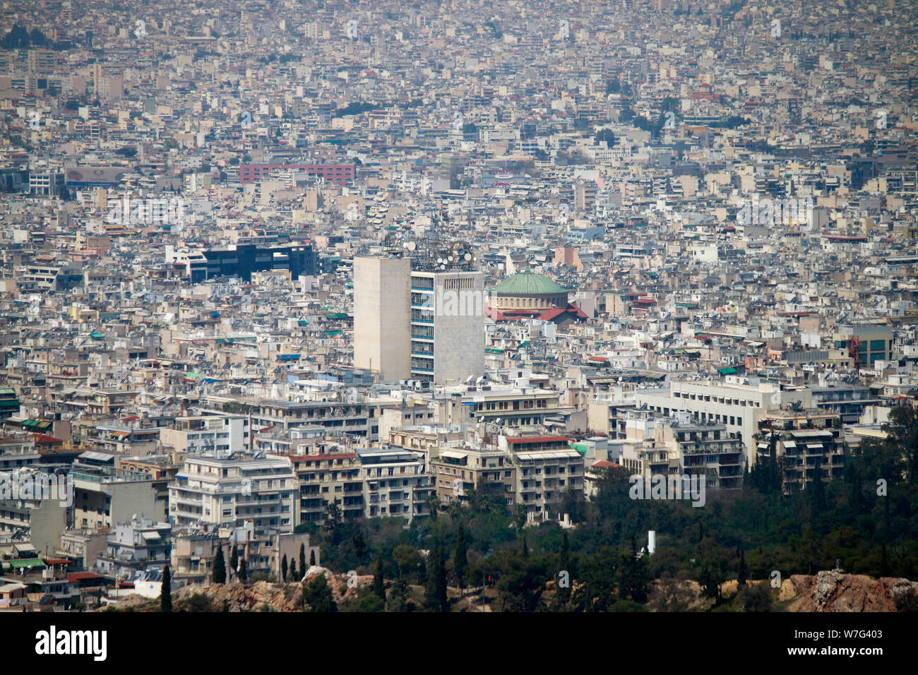 Skyline: Athen, Griechenland. Stockfoto