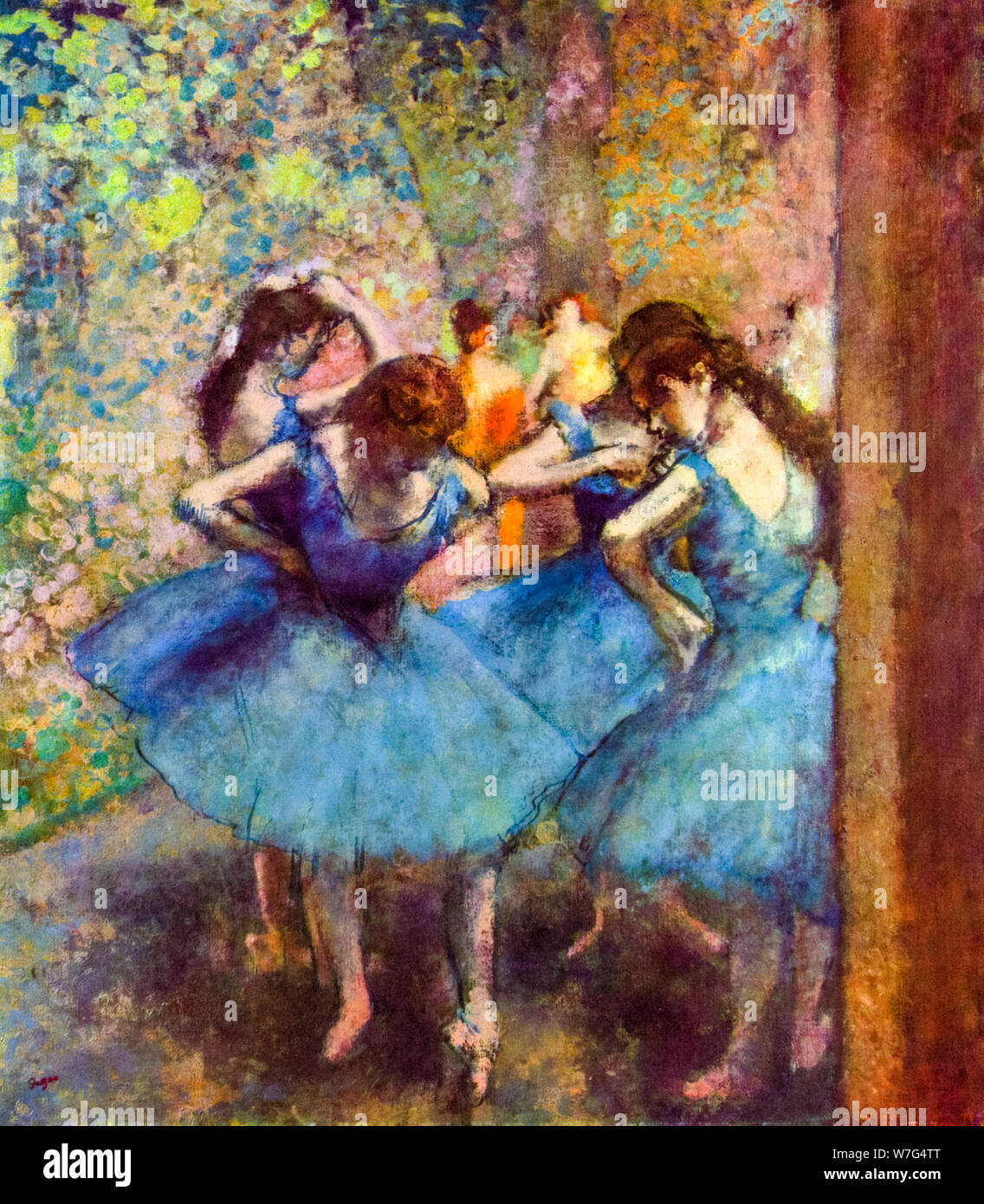 Edgar Degas, Tänzer in Blau, Malerei, 1890 Stockfoto