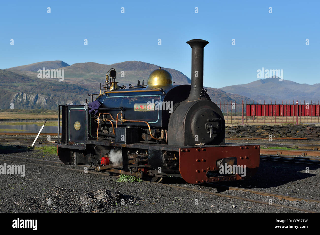 Winifredd simmers auf Boston Lodge vergossen Stockfoto