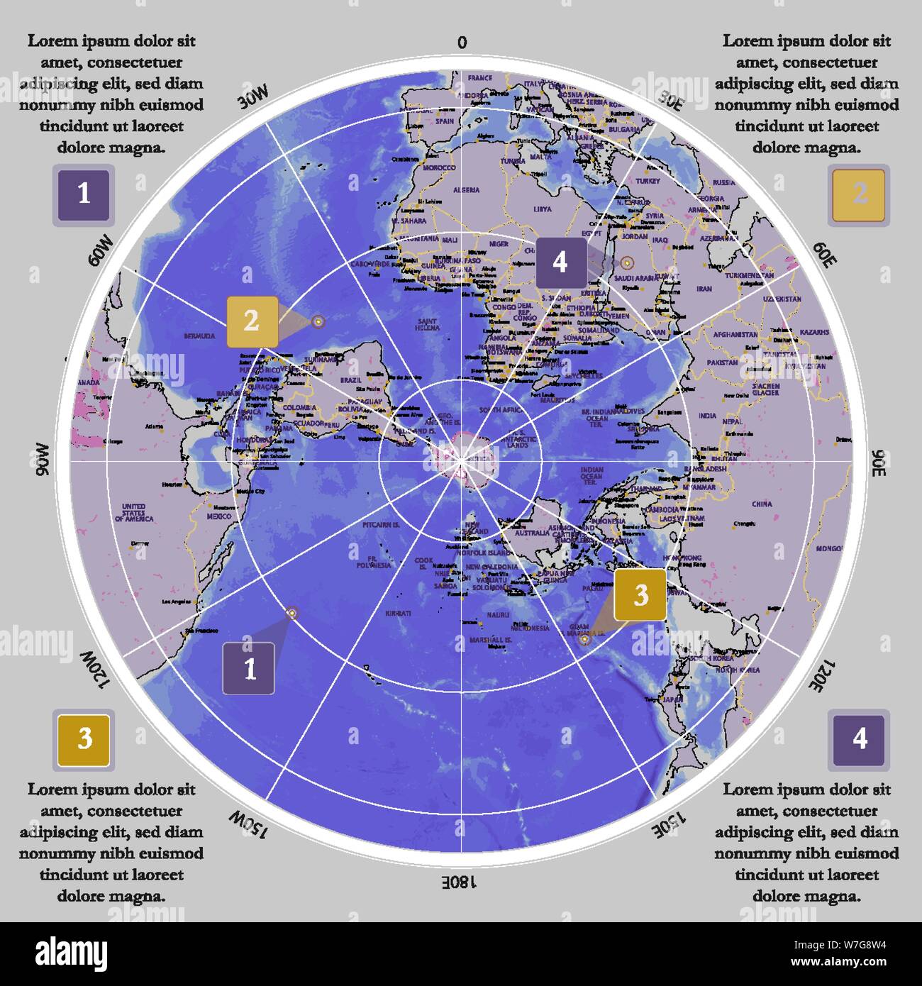 Topografische Karte Kontur Hintergrund Stock Vektor