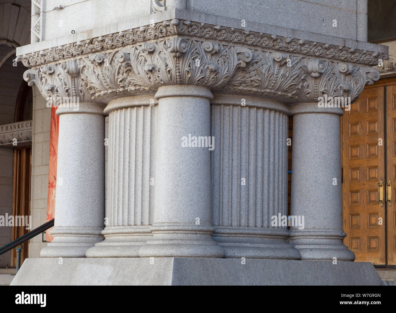 Architektonische Details alten Postgebäude an der Pennsylvania Avenue in Washington, D.C entfernt Stockfoto