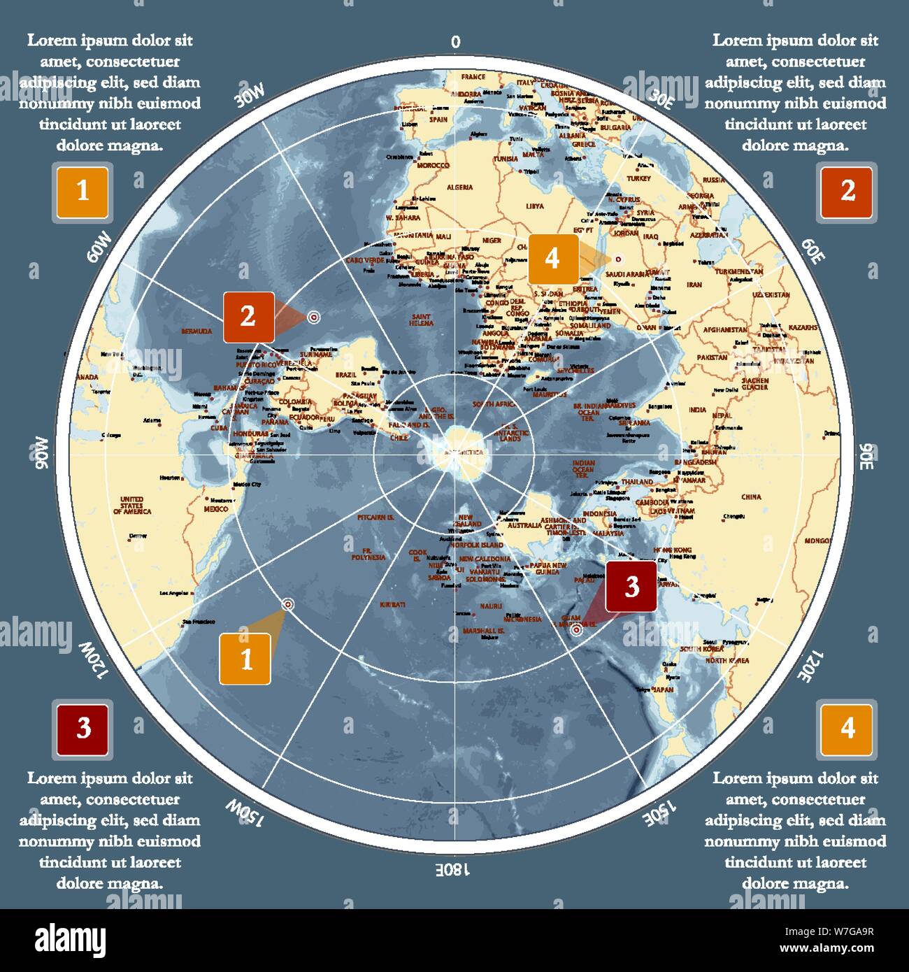 Topografische Karte Kontur Hintergrund Stock Vektor