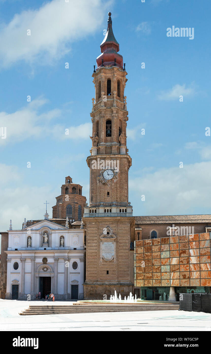 Bereich von Pilar in Saragossa, Spanien Stockfoto