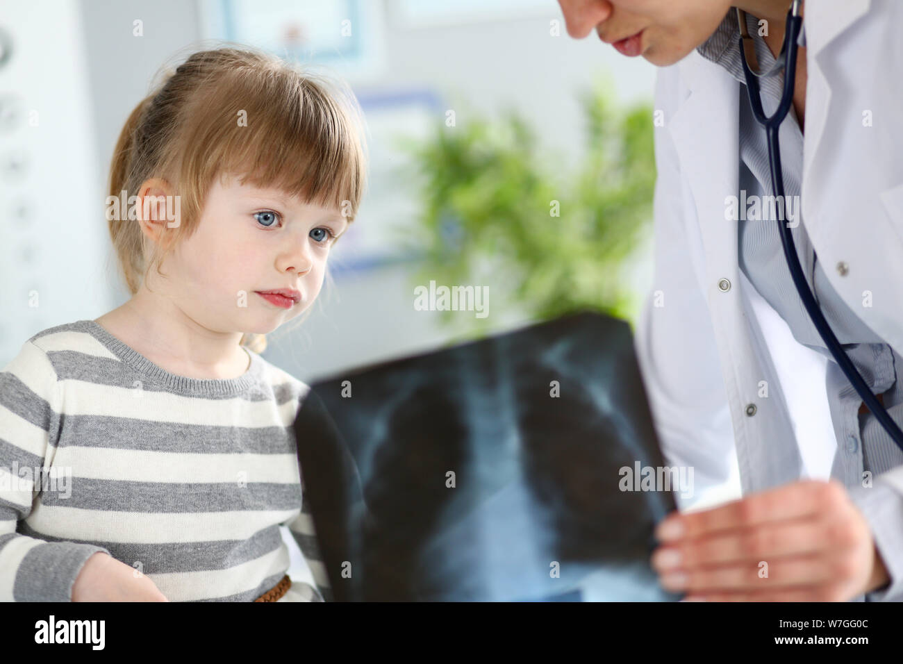 Kid Patienten, Ärzte Termin Stockfoto