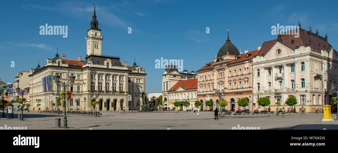 Platz der Freiheit, Novi Sad, Serbien Stockfoto