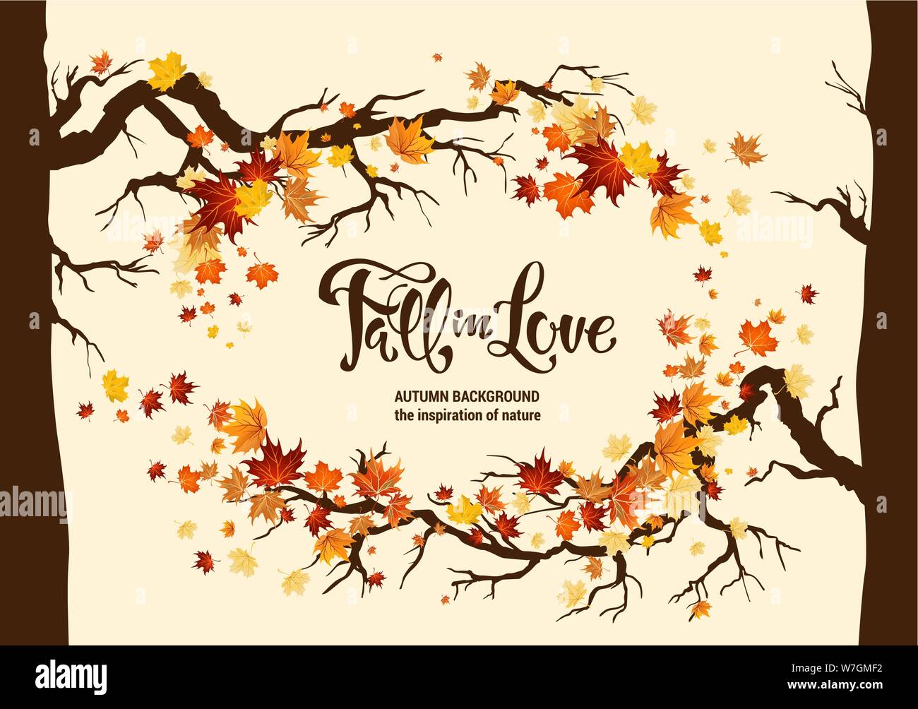 Ahorn-Blätter fallen Stock Vektor