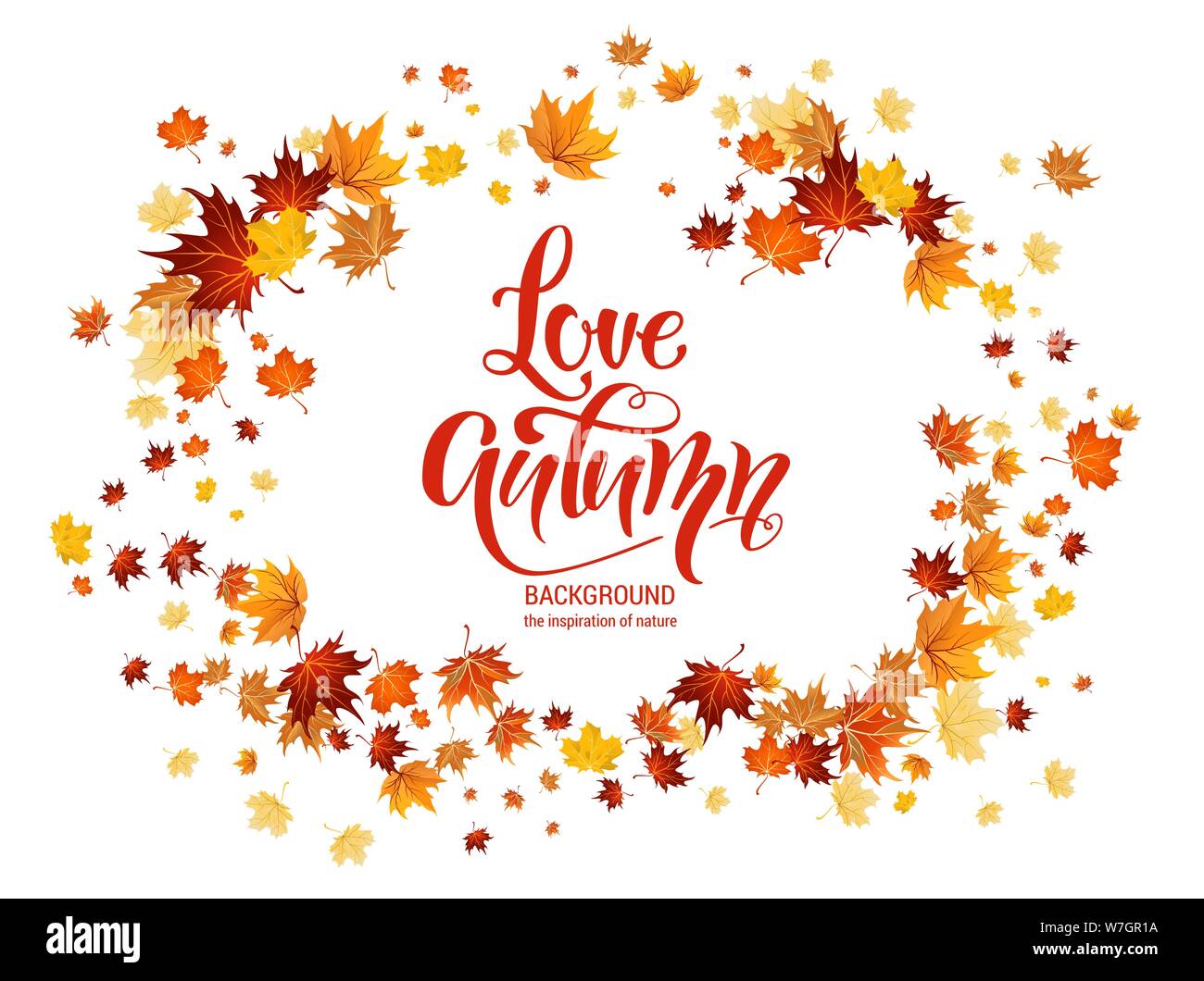 Herbstlaub frame Stock Vektor