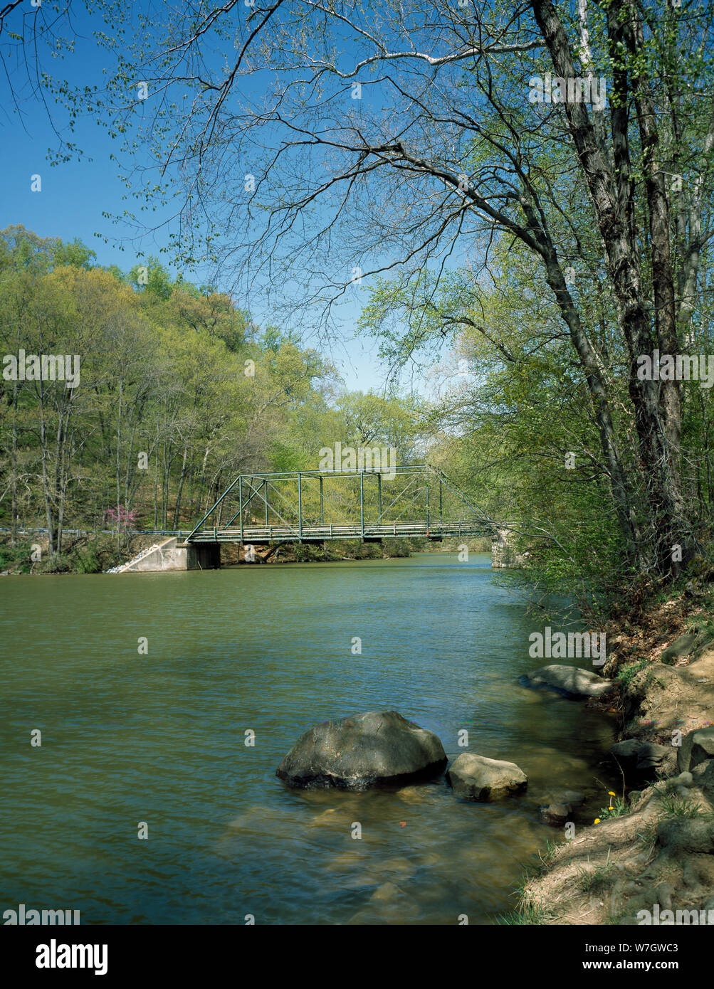 Bell Manor Straßenbrücke über Conowingo Creek, Conowingo, Maryland Stockfoto