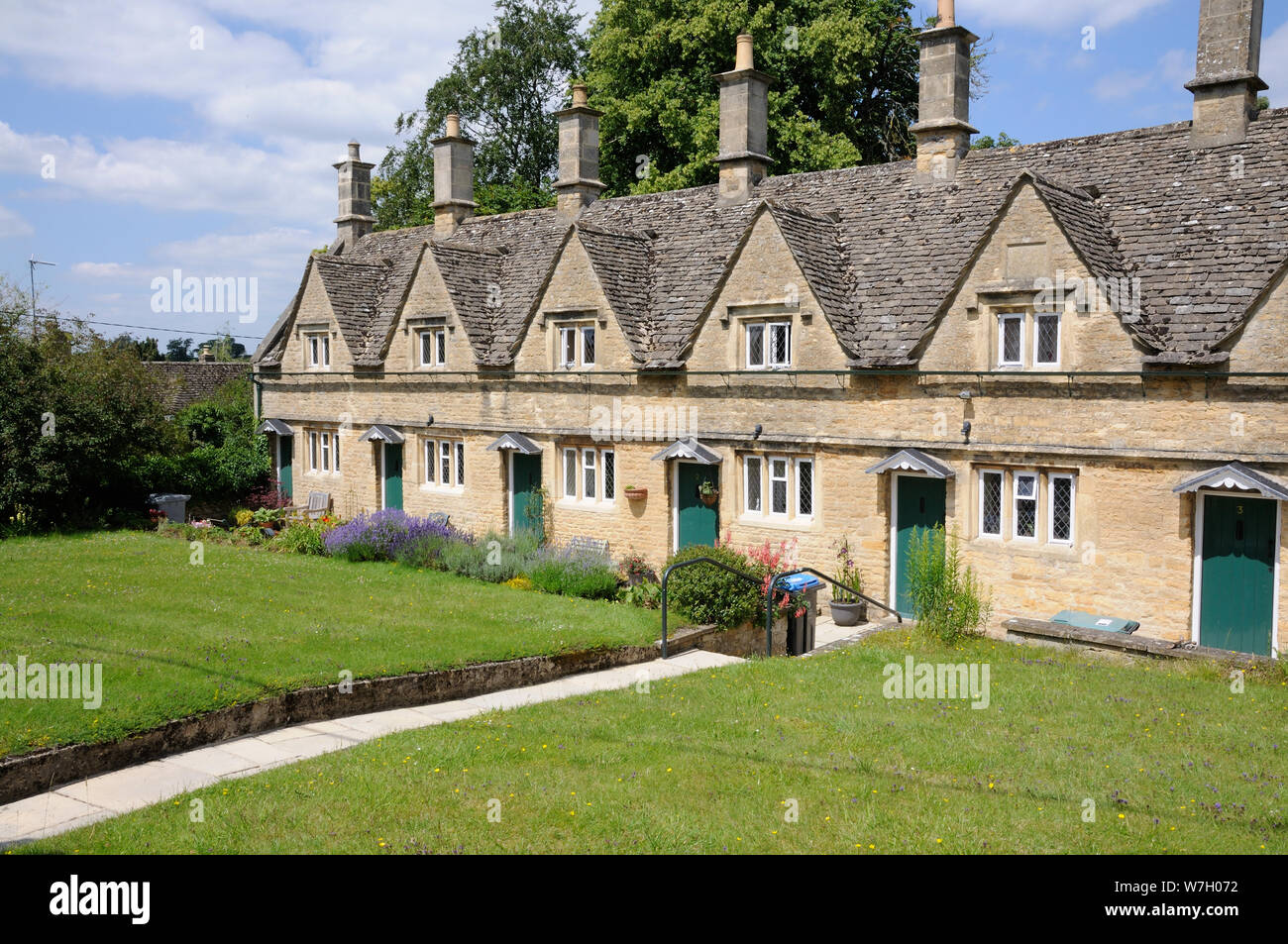 Armenhäuser, Chipping Norton, Oxfordshire. Henry Cornish gab die Armenhäuser in Chipping Norton in 1640. Stockfoto