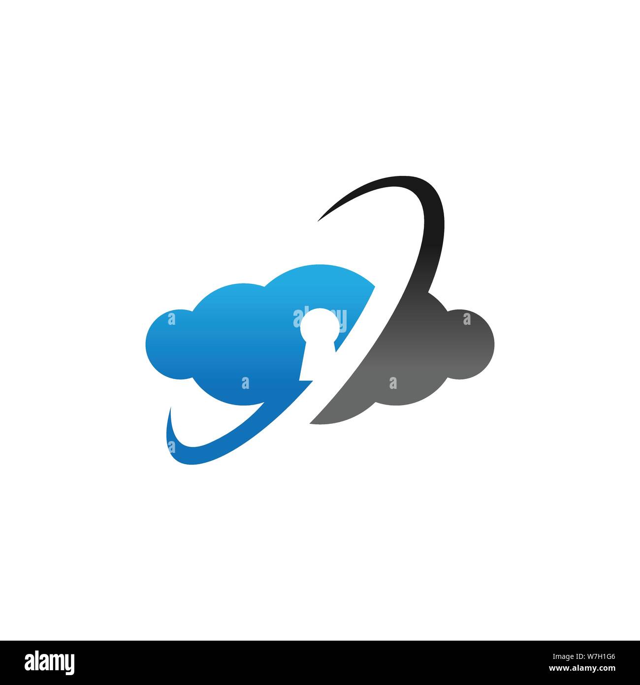 Cloud Computing Security Cloud Data System Management Logo Design template Abbildung Stock Vektor