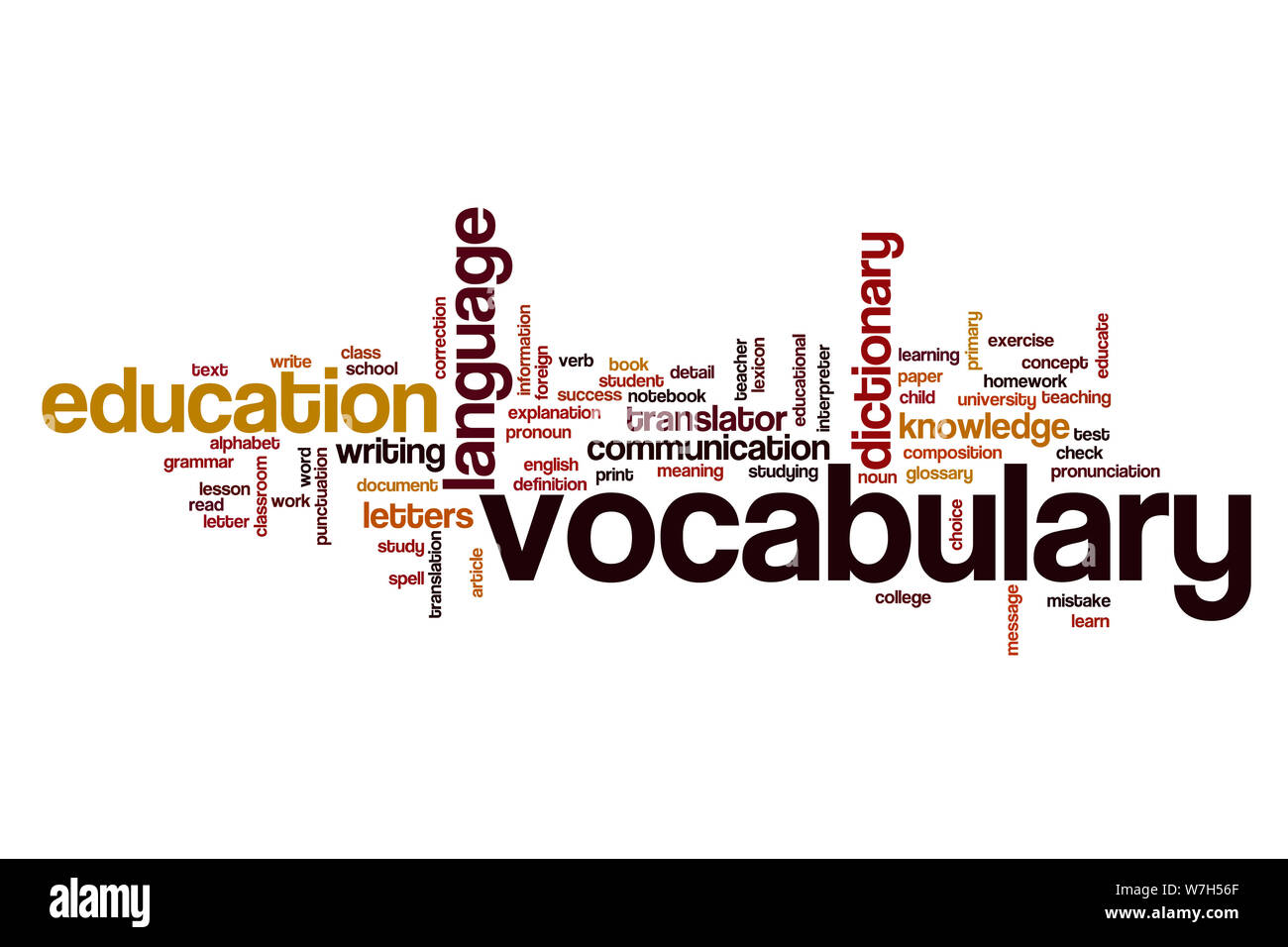Vokabular cloud Konzept Stockfoto
