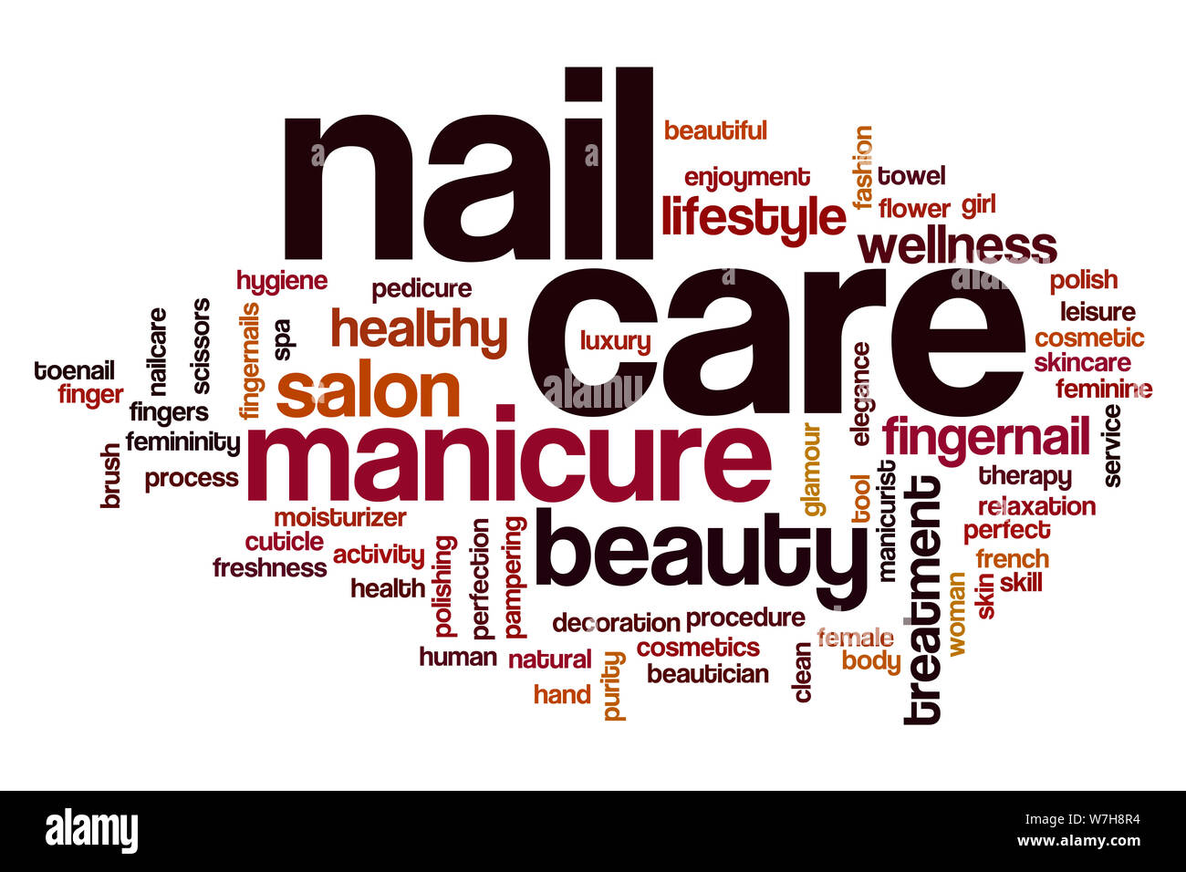 Nagelpflege Wort cloud Konzept Stockfoto