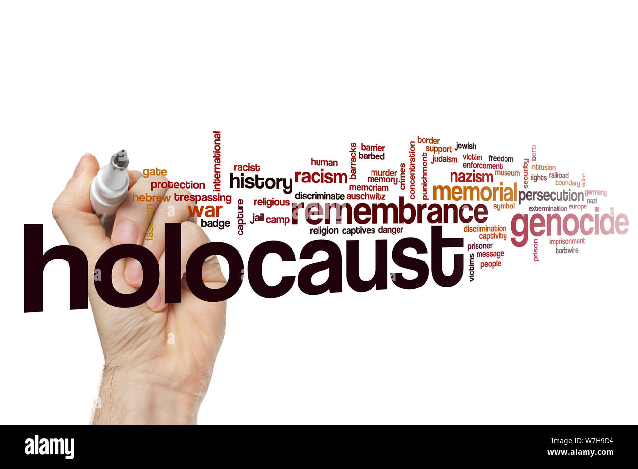 Holocaust Wort cloud Konzept Stockfoto