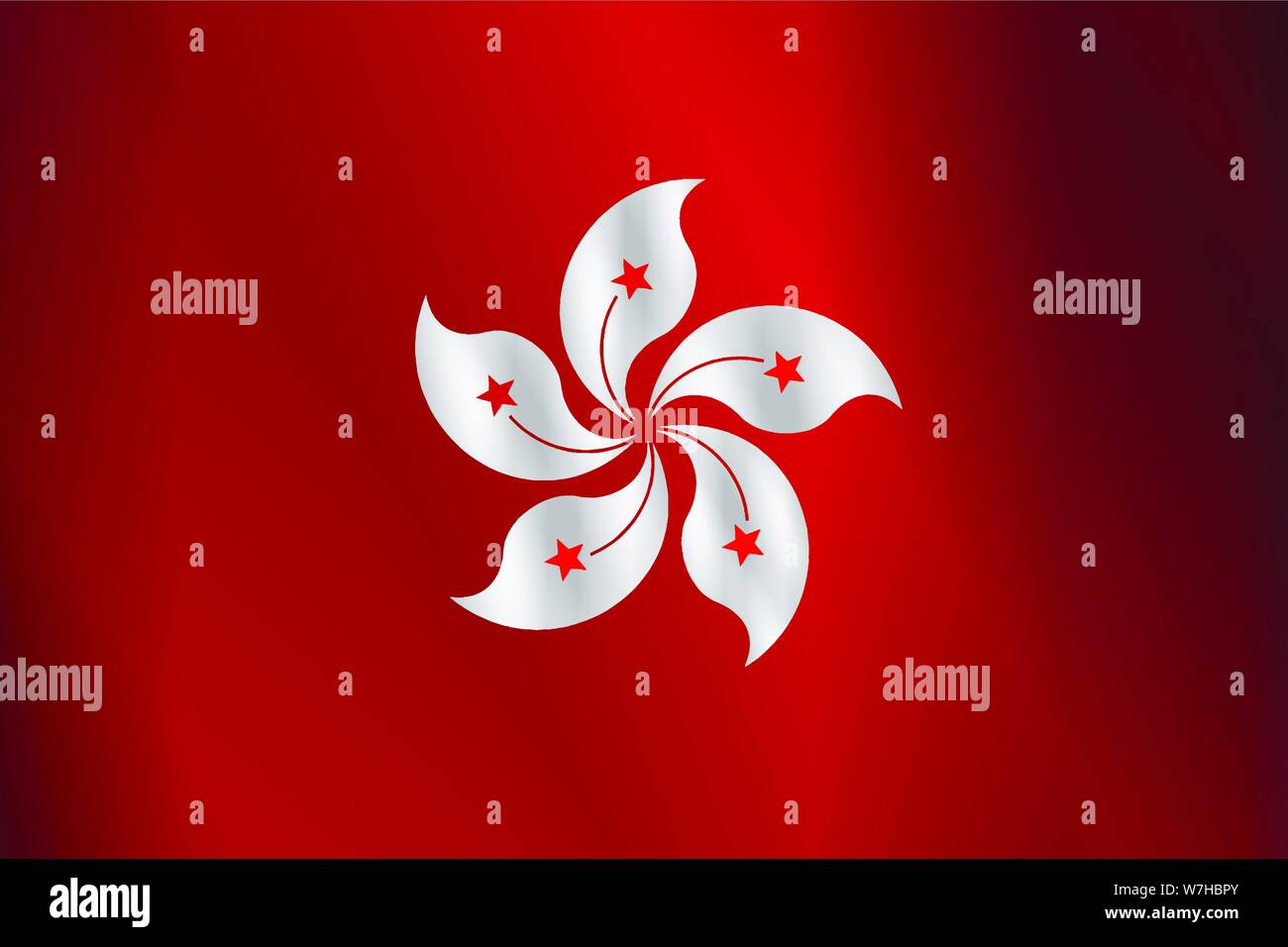 Die Flagge der Insel Hongkong Stock Vektor