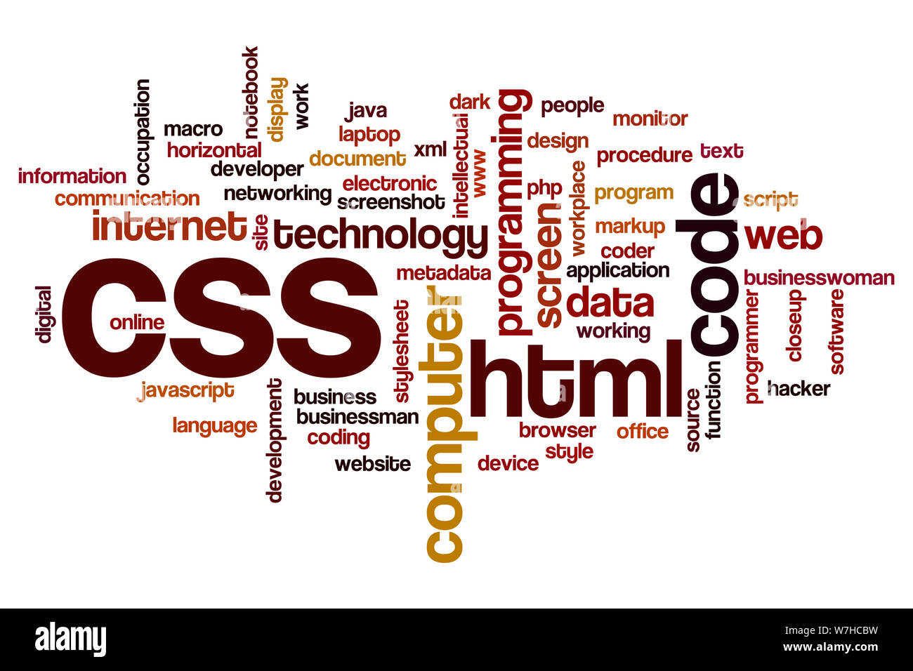 CSS-word cloud Konzept Stockfoto
