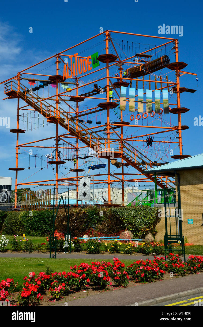 Höhe 44 Highwire, Skegness Skegness, Lincolnshire, Großbritannien. Sommer 2019 eröffnet Stockfoto