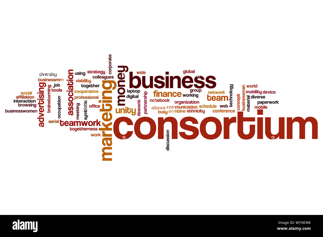 Konsortium Wort cloud Konzept Stockfoto