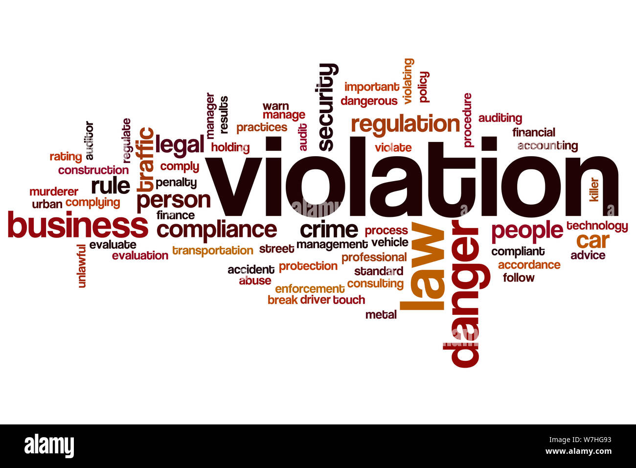 Verletzung Wort cloud Konzept Stockfoto