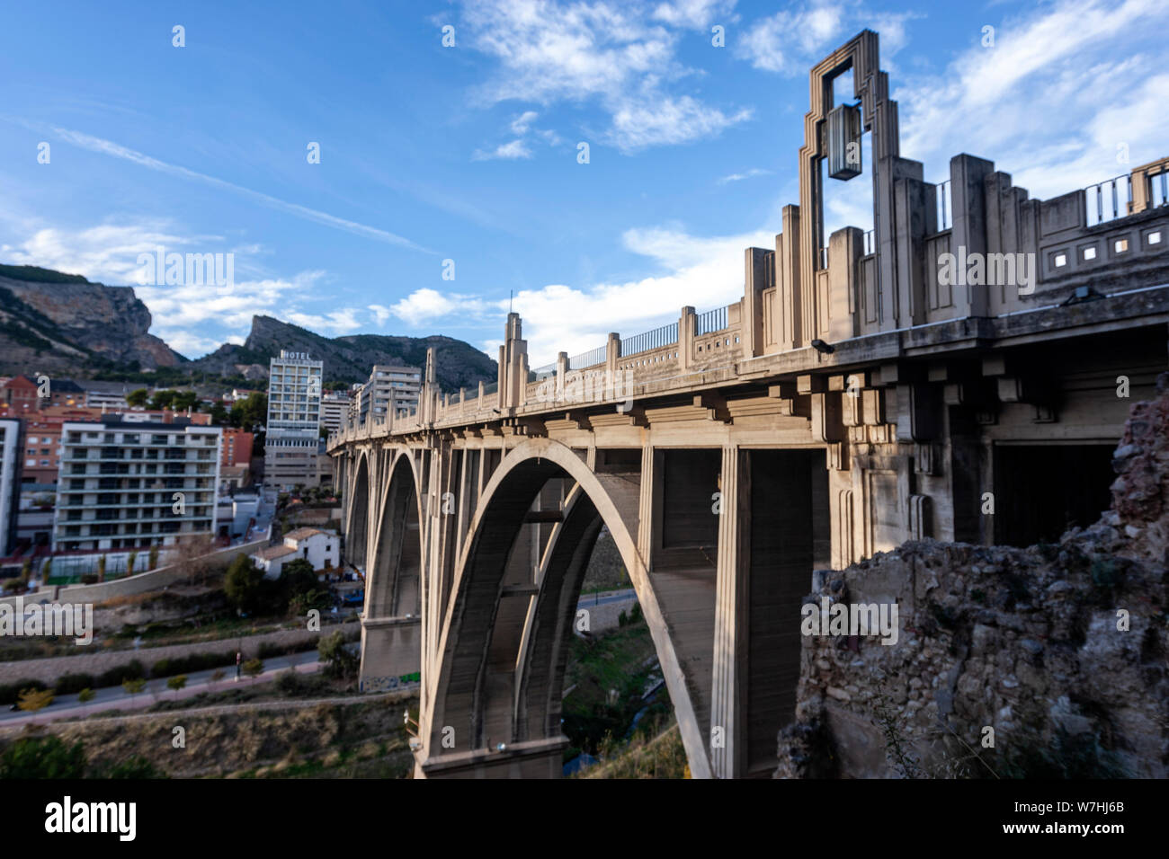 Puente de San Jorge, Jordi, Alcoy, Provinz Alicante, Spanien Stockfoto