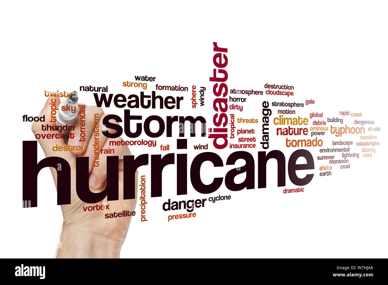 Hurricane Wort cloud Konzept Stockfoto