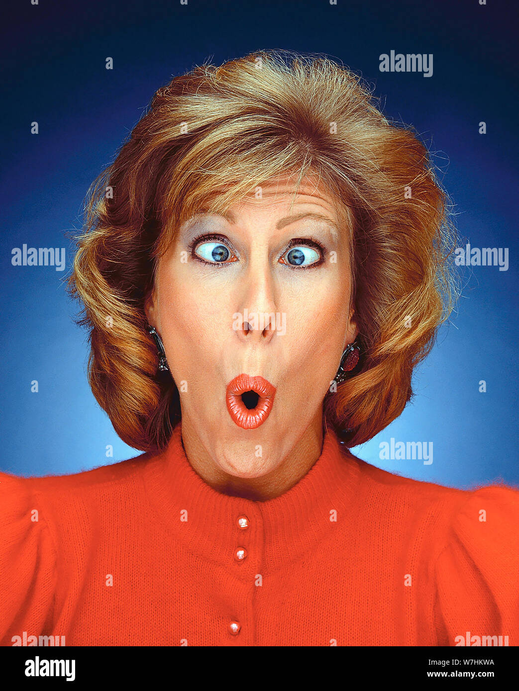 Frau unter Schock Stockfoto