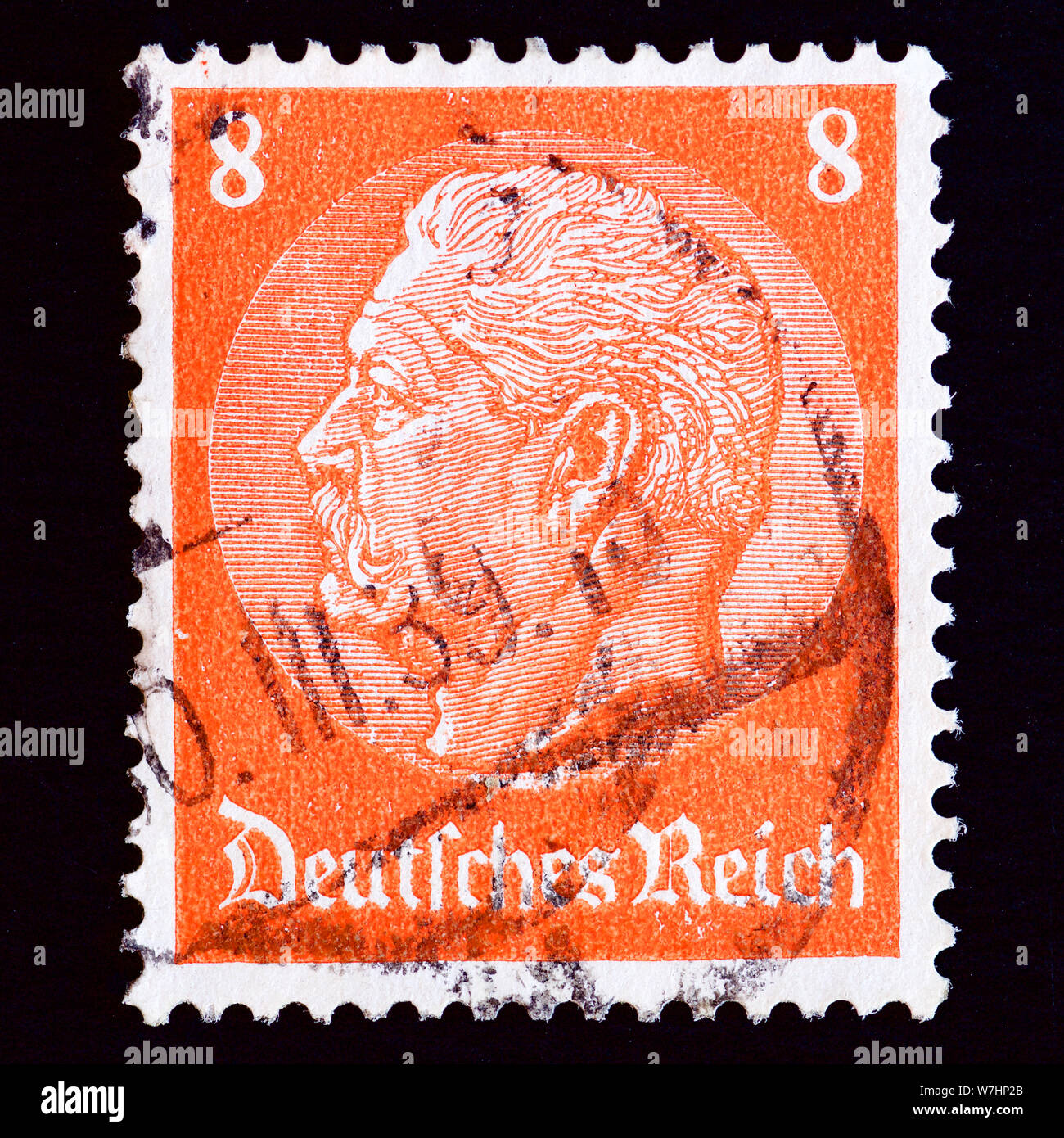 Deutsches Reich Briefmarken - Paul von Hindenburg (1847-1934), 2. der Präsident Stockfoto