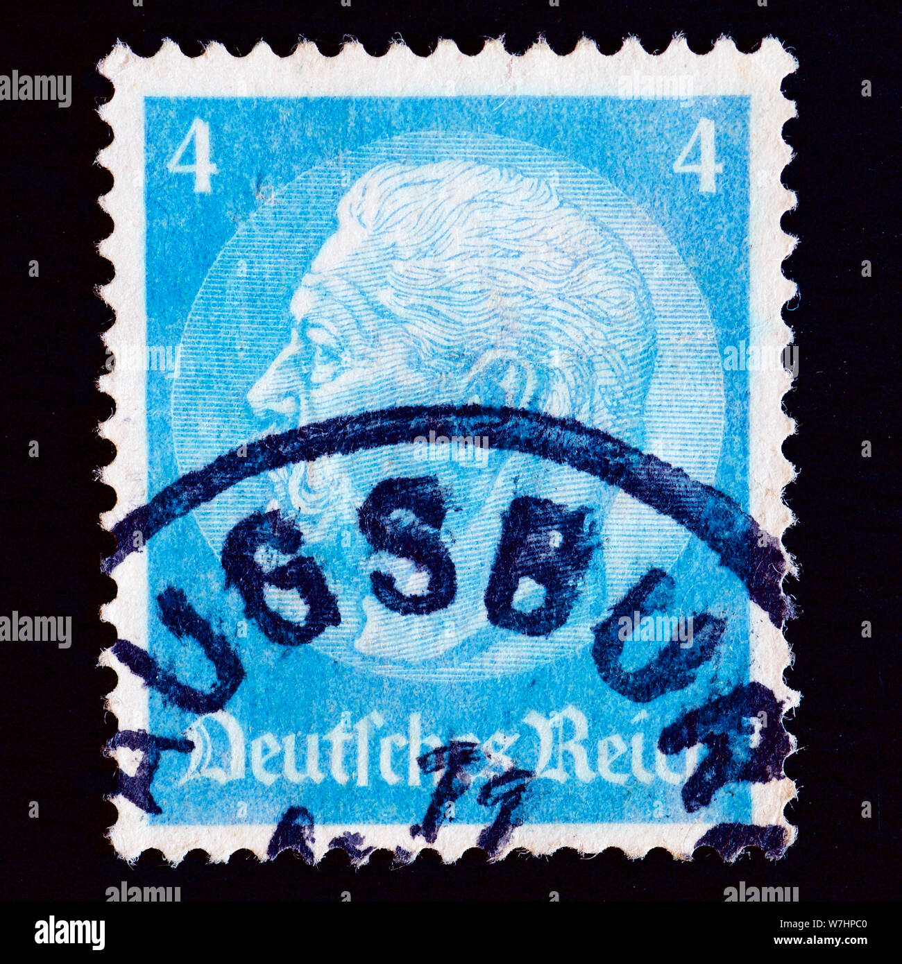 Deutsches Reich Briefmarken - Paul von Hindenburg (1847-1934), 2. der Präsident Stockfoto