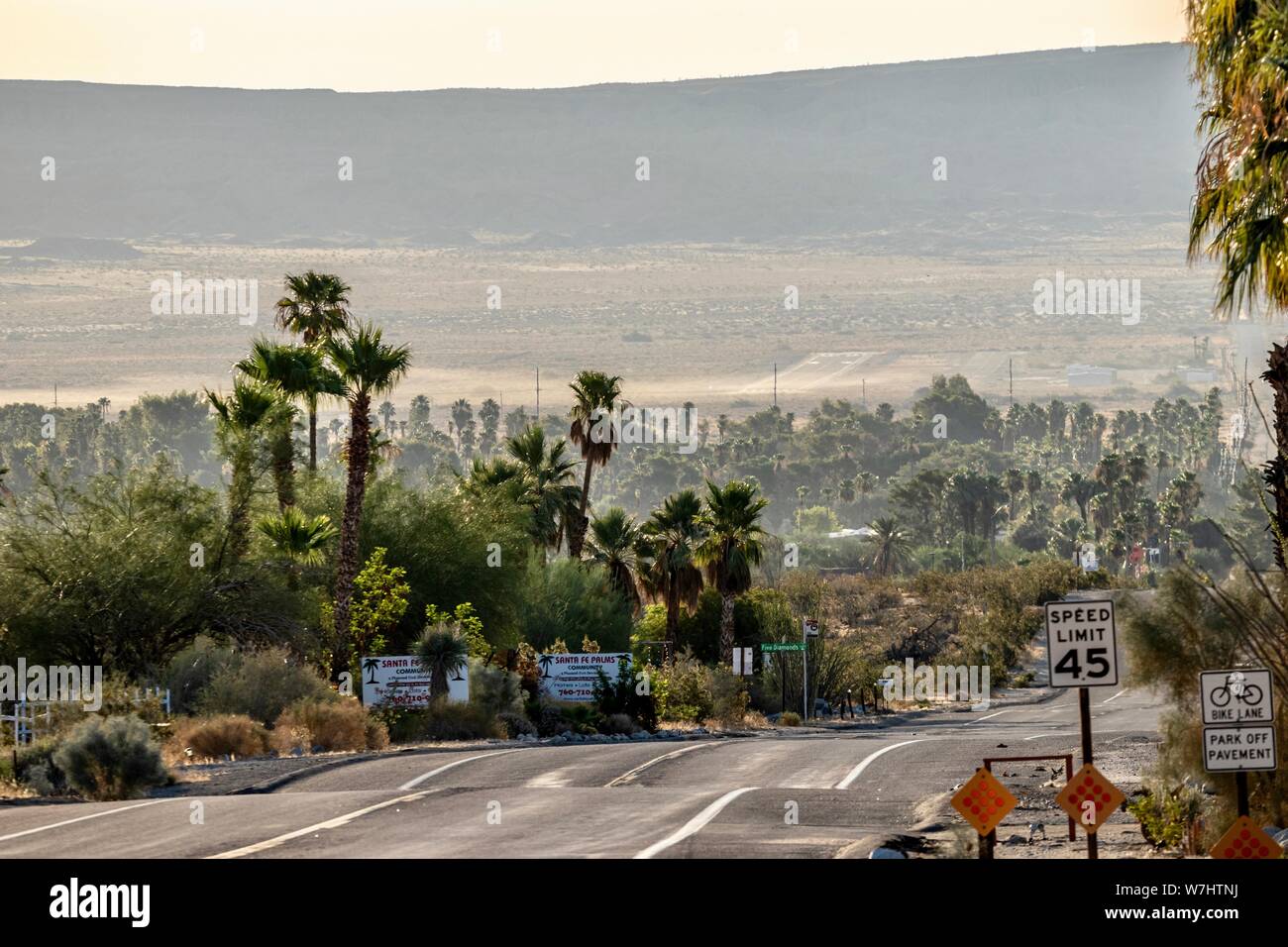 Borrego Springs Kalifornien während am frühen Morgen Stockfoto