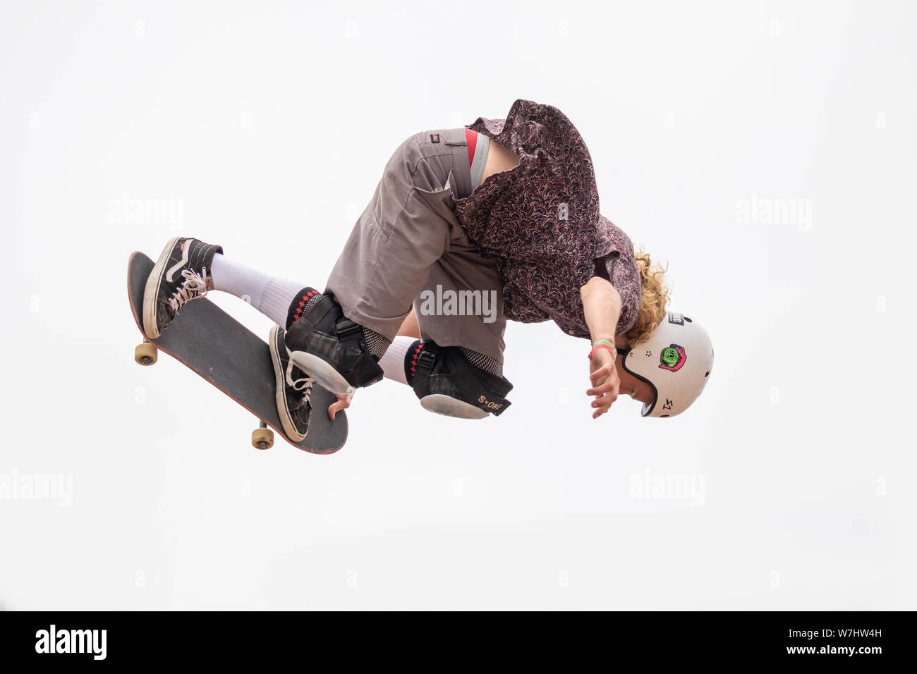 Professionelle skateboarder Luft Stockfoto