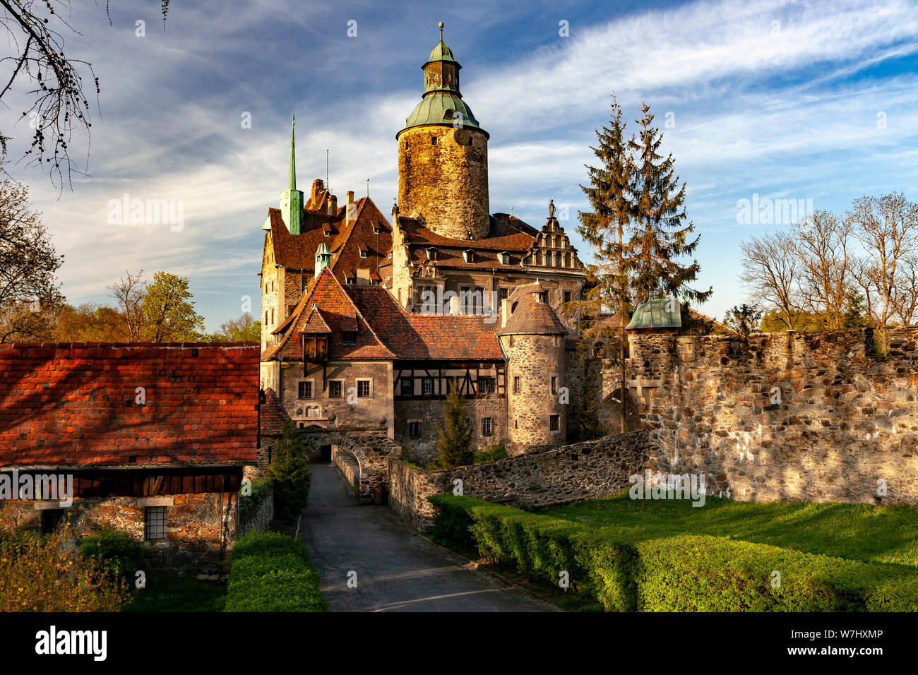 Schloss Czocha in Sucha, untere Provinz Schlesien, Polen Stockfoto