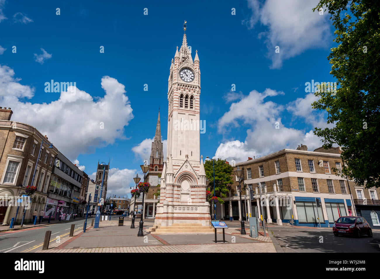 Die Victoria Uhrturm auf Rochester Road in Gravesend Kent. Stockfoto