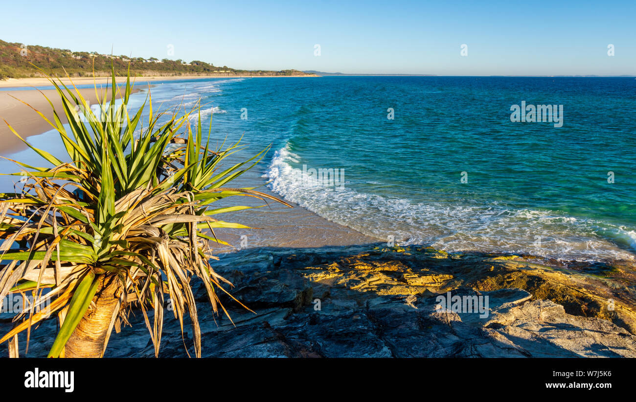 Am frühen Morgen auf einer australischen Strand. Stockfoto