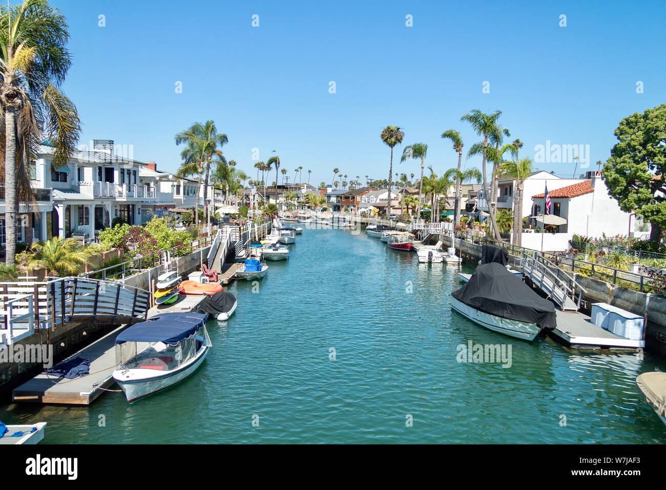 Kanäle im Neapel Insel Nachbarschaft von Long Beach Kalifornien Stockfoto