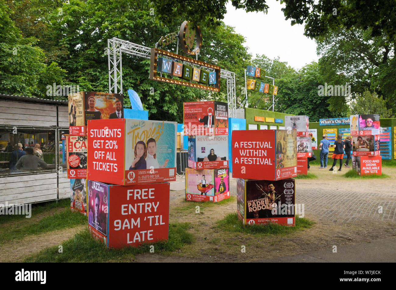 Die Warren im Brighton Fringe Festival, Victoria Gardens, Brighton, East Sussex, England, Großbritannien Stockfoto