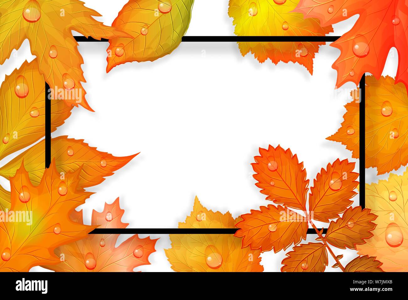 Bunte Blätter im Herbst. Vector Illustration Stock Vektor