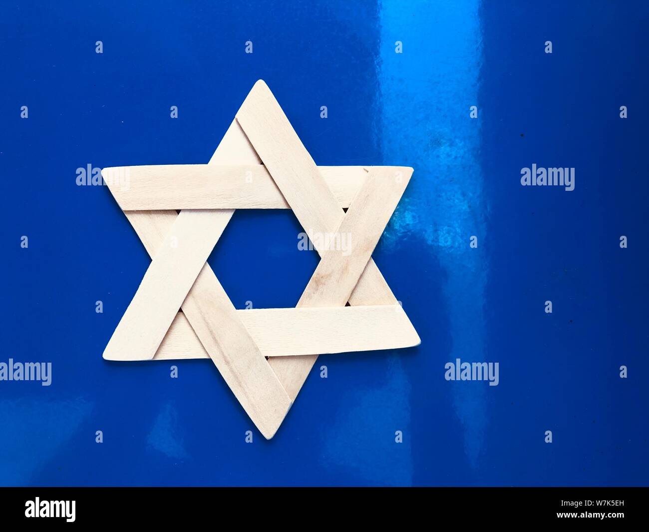 Israel Magen David der Stern von David jüdisches Symbol weiß und blau Stockfoto