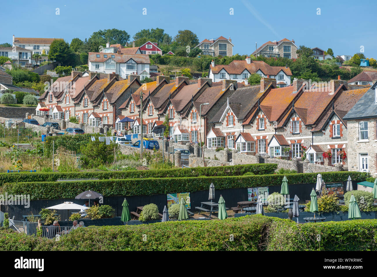 Die kleine Stadt von Bier, in Devon, Großbritannien Stockfoto