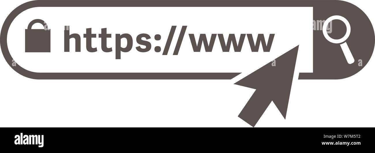 Einfache flache Browser Search Bar oder Adresse auf das Symbol Vektor illustration Stock Vektor