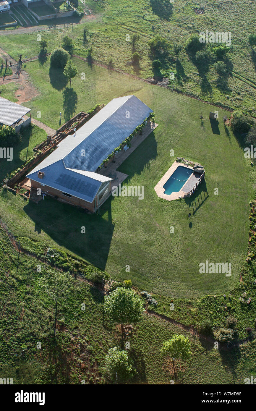 Luftbild des Pools, Drakenberg, Südafrika Stockfoto