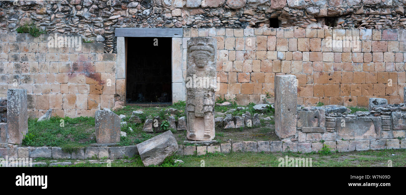 Maya Ruinen in Oxkintok, eine der ältesten Städte in Yucatan mit hieroglyphischen Inschriften einige der frühesten Termine in Yucatan bekannt. Mexiko Stockfoto