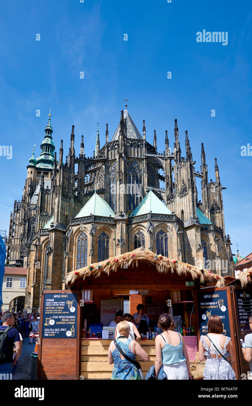 In Prag in der Tschechischen Republik. St. Veitsdom in der Prager Burg Stockfoto