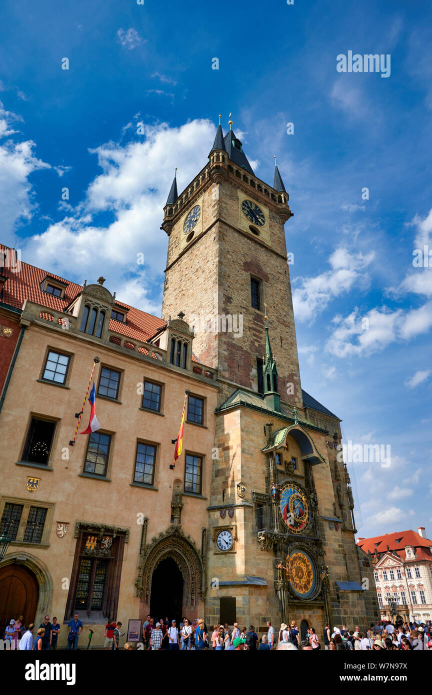 In Prag in der Tschechischen Republik. Das alte Rathaus in der Altstadt Stockfoto