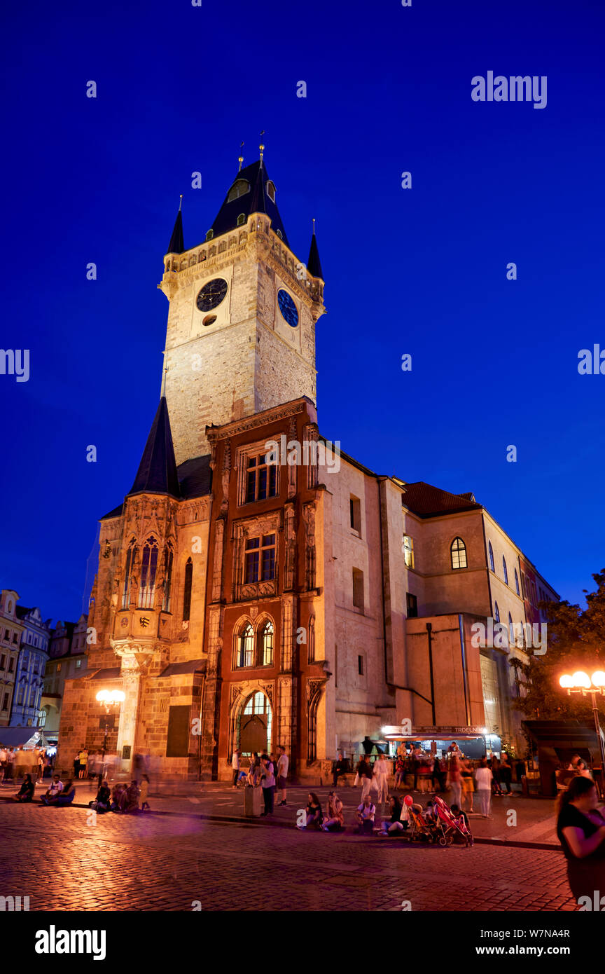 In Prag in der Tschechischen Republik. Das Alte Rathaus in der Altstadt Stockfoto