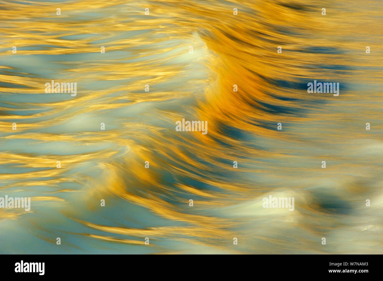 Licht Reflexion über Wave in der Ostsee, Sassnitz, Mecklenburg-Vorpommern, Deutschland, April Stockfoto