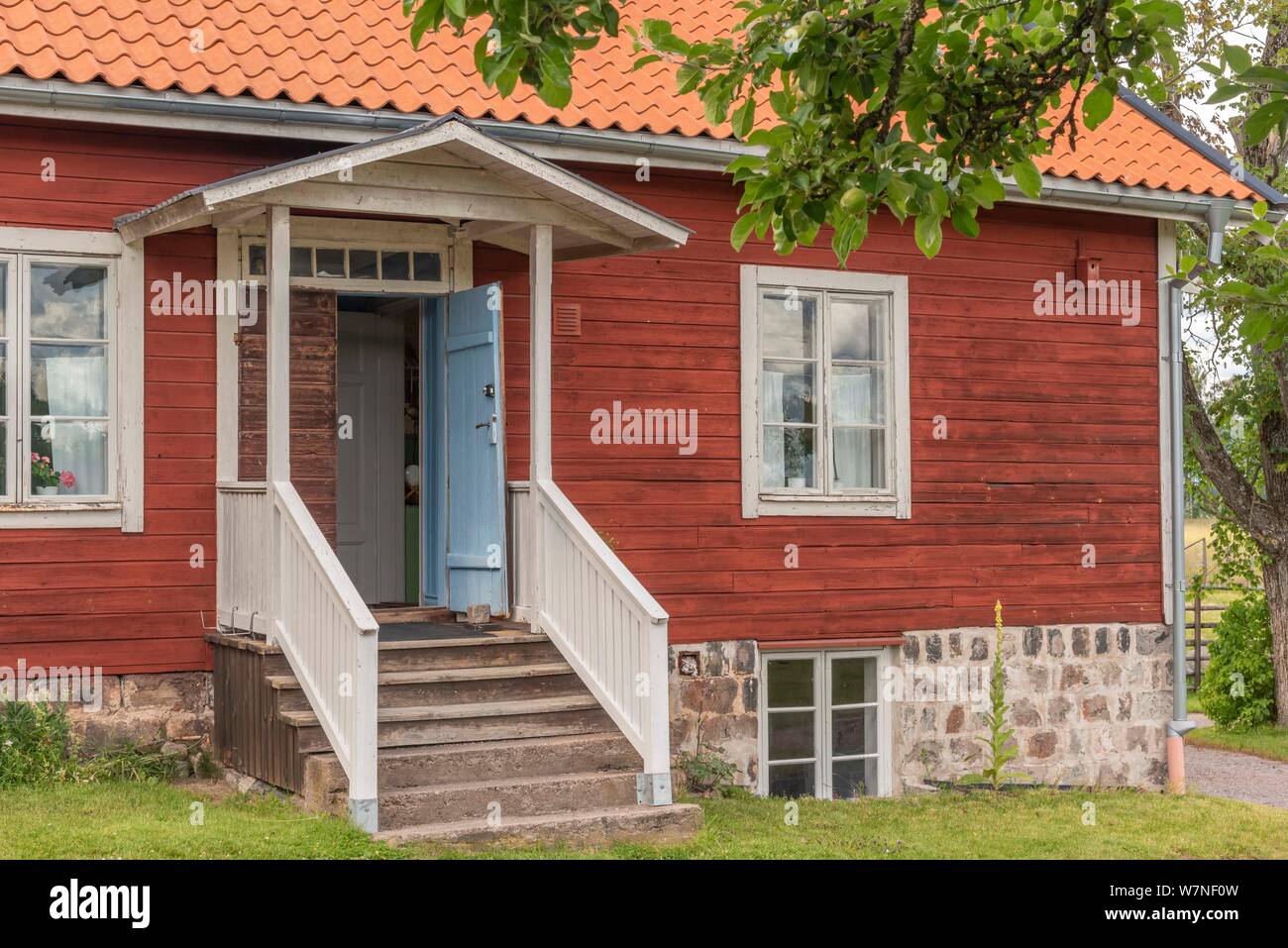 Traditionelle schwedische Rote Haus Stockfoto