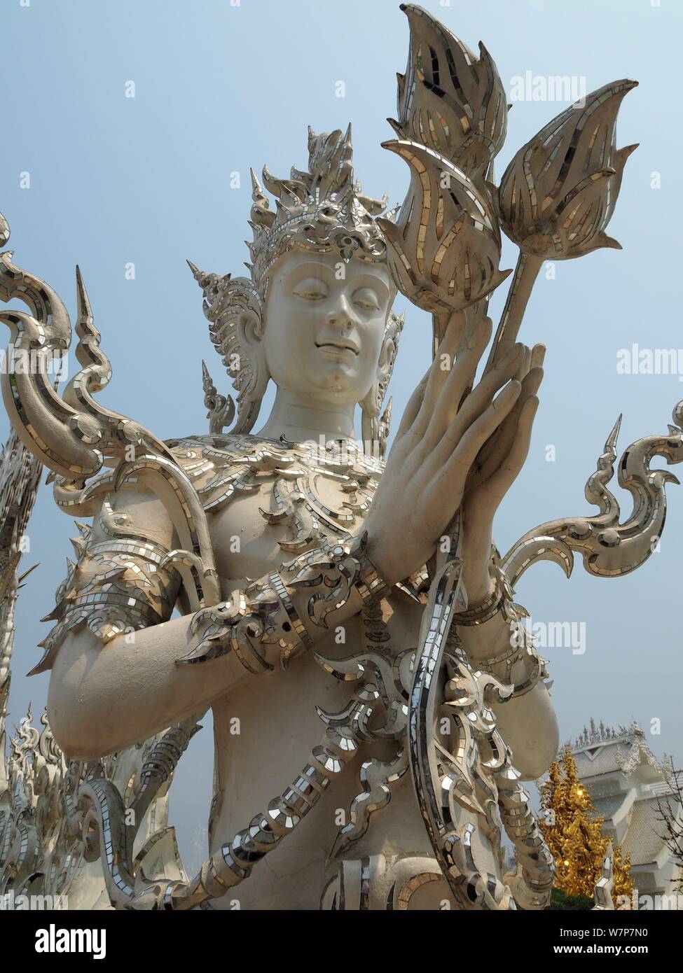 Wat Rong Khun, weiße Tempel Chiang Rai, Thailand Stockfoto